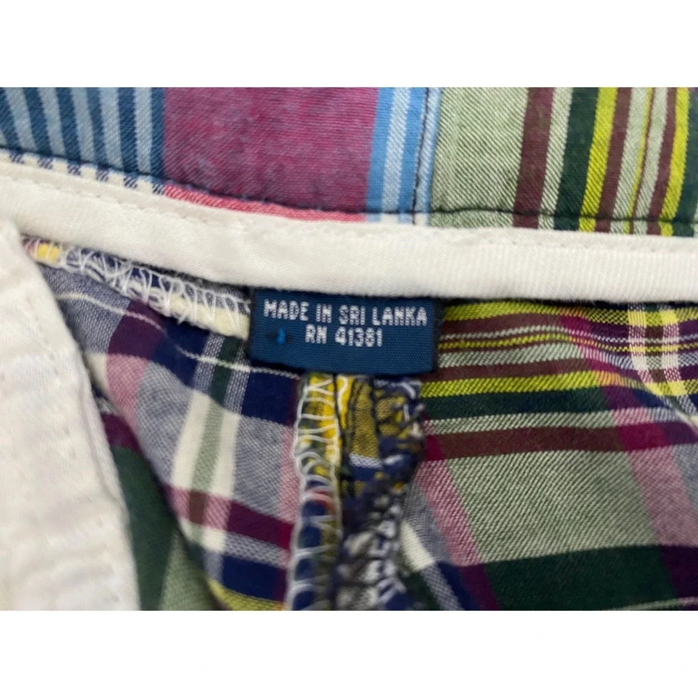 Vintage Polo Ralph Lauren Mens 38 Prospect Patchwork Madras Shorts Multi Plaid